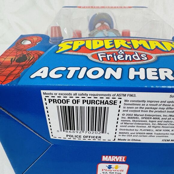 Spider-Man & Friends Police Officer Action Hero Web Net Projectile 2002 Playwell - Picture 4 of 7